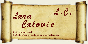 Lara Ćalović vizit kartica